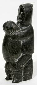 122465 INUIT SOAPSTONE CARVING H7 34 FIGURE WWALRUS