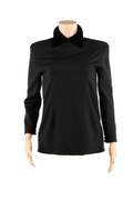 Christian Dior Boutique Velvet Collar Black Blouse