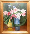 112521 WRIGHT OIL ON CANVAS FLORAL STILL LIFE