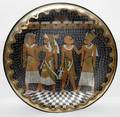 110544 EGYPTIAN STYLE INLAID COPPER PLAQUE