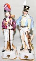 110530 FRENCH PORCELAIN MILITARY FIGURES H 12