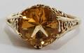 122507 14 KT YELLOW GOLD  CITRINE RING