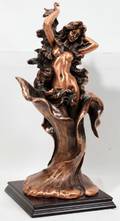 121611 COMPOSITION SCULPTURE OF A MERMAID 18 X 8 12