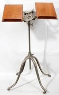 120577 OAK  METAL DICTIONARY STAND H 30 W 20