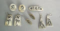 Four pairs of Hopi silver earrings