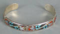 Zuni silver bracelet with inlays