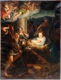 122008 FRENCH OR ITALIAN SCHOOL OIL NATIVITY SCENE