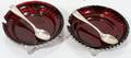 121022 TIFFANY AILANTHUS STERLING  GLASS DISHES