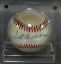120036 TED WILLIAMS SIGNED BASEBALL AMERICAN LEAGUE