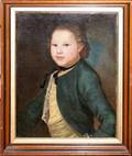 112054 EARLY AMERICAN OIL YOUNG MAN 19TH C 22