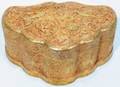 111027 CHINESE GILT BRONZE COVERED BOX H 3