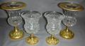 111070 FRENCH BRONZEMOUNTED CUT CRYSTAL URNS