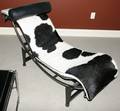 110051 ITALIAN COW HIDE  IRONBASE LOUNGE CHAIR
