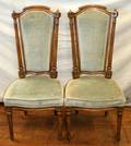 110043 LOUIS XVI STYLE WALNUT DINING CHAIRS C1950