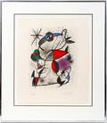 122039 JOAN MIRO COLOR LITHOGRAPH 1972 12 34 X 10