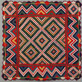 Vibrant Pennsylvania pieced crib quilt late 19th c