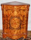 120040 ITALIAN MARQUETRY INLAY CORNER CABINET H 39