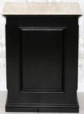 120035 CONTEMPORARY MARBLE TOP  STAINED WOOD PEDESTAL