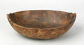 Delicate Native American burlwood boat shaped bowl 18th c