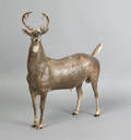 Pennsylvania carved and painted stag figure by John Reber late 19thearly 20th c