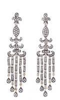 Ladies Diamond Mounted Chandelier Earrings