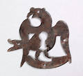 Wrought iron eagle form escutcheon ca 1800