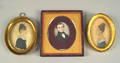 Watercolor on ivory miniature portrait of a gentleman ca 1840