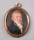 Watercolor on ivory miniature portrait of a gentleman ca 1830
