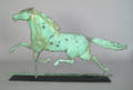 Swell body copper running horse weathervane 19th c