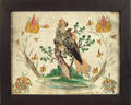 Pennsylvania watercolor and feather drawing 19th c