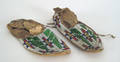 Pair of Plains beaded hide moccasins late 19th c