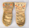 Pair of Northwest coast beaded hide mittens ca 1900