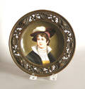 Painted porcelain plaque