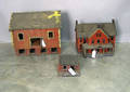 Painted model of 2 houses