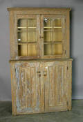 Painted pine stepback cupboard