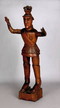 German carved cherrywood figure of a soldier 19th c