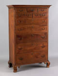 Pennsylvania Chippendale walnut tall chest ca 1770