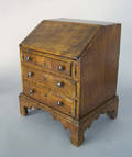 Pennsylvania Chippendale miniature tiger maple slant front desk ca 1780