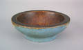 Blue painted treen bowl 19th c