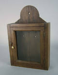 Pennsylvania walnut hanging wall cabinet early 19th c