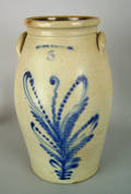 Five gallon stoneware churn 19th c