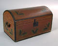 Pennsylvania painted poplar dome lid trunk earlymid 19th c
