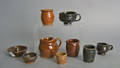 Nine pieces of miniature redware