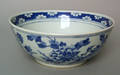 Chinese export blue and white punch bowl early 19th c