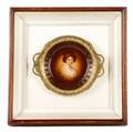 Ormolu Mounted Porcelain Portrait Plate of Lady