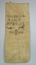 Pennsylvania burlap grain bag dated 1818