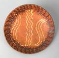 Pennsylvania Dryville Area redware plate early 19th c