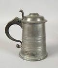 Philadelphia pewter tankard late 18th c