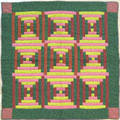 Colorful calico crib quilt late 19th c