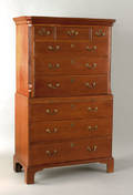 George III mahogany chest on chest ca 1770